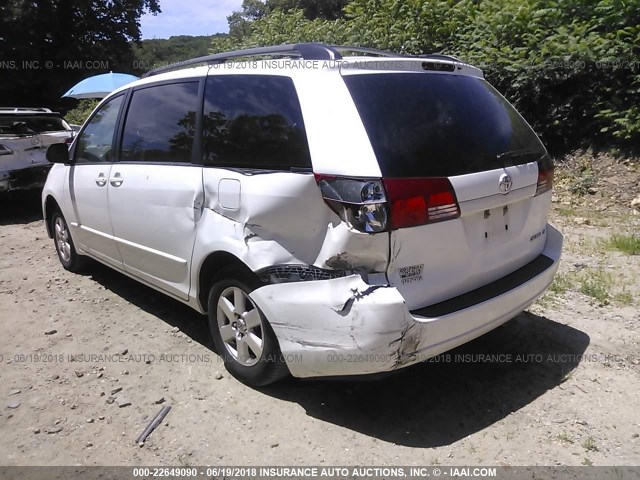 5TDZA23C85S376732 - 2005 TOYOTA SIENNA CE/LE WHITE photo 3