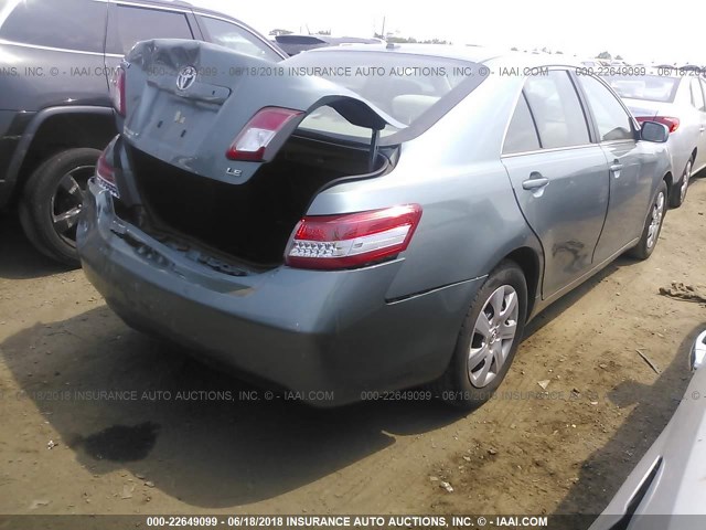 4T4BF3EK2AR011225 - 2010 TOYOTA CAMRY SE/LE/XLE 绿色 照片 4