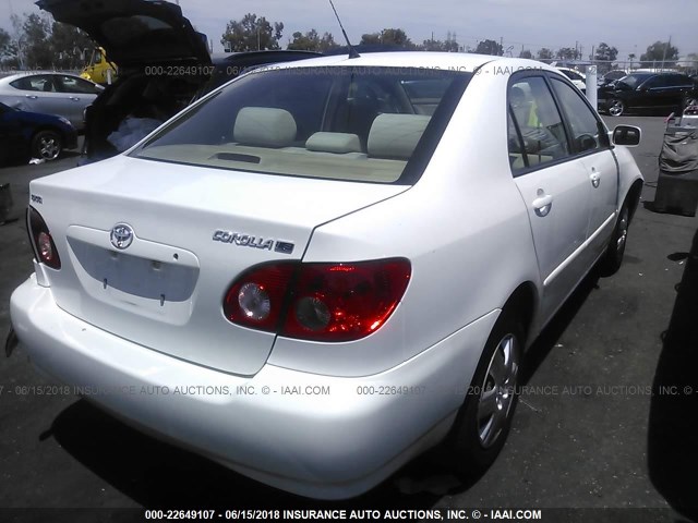 1NXBR32E07Z915230 - 2007 TOYOTA COROLLA CE/LE/S WHITE photo 4