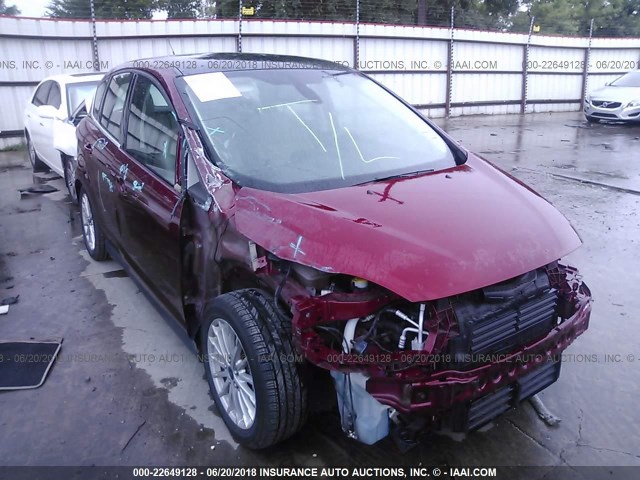 1FADP5BU1EL510945 - 2014 FORD C-MAX SEL RED photo 1