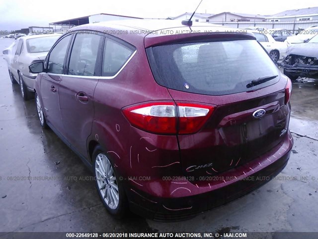 1FADP5BU1EL510945 - 2014 FORD C-MAX SEL RED photo 3