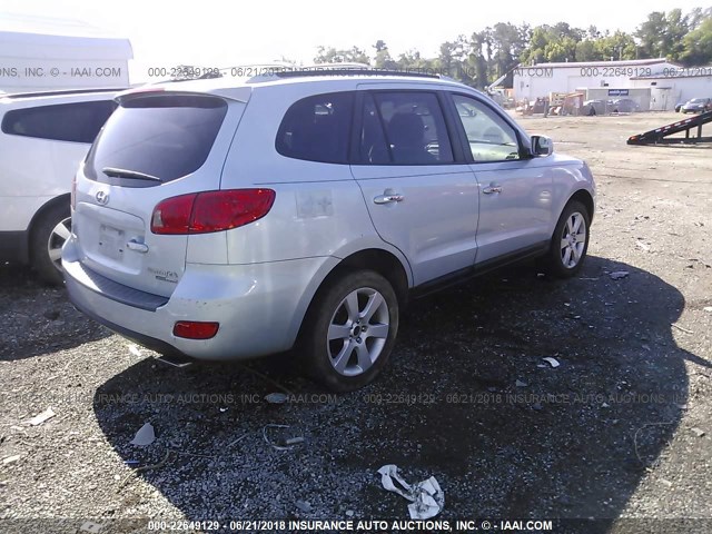 5NMSH73E77H029023 - 2007 HYUNDAI SANTA FE SE/LIMITED Light Blue photo 4