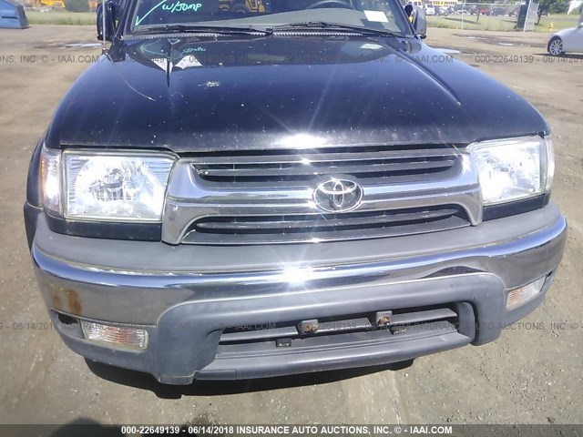 JT3GN86R210203417 - 2001 TOYOTA 4RUNNER SR5 BLACK photo 6