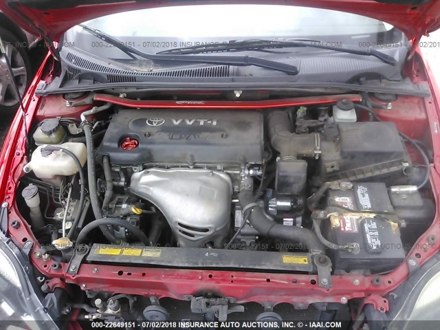 JTKDE167050049499 - 2005 TOYOTA SCION TC 红色 照片 10