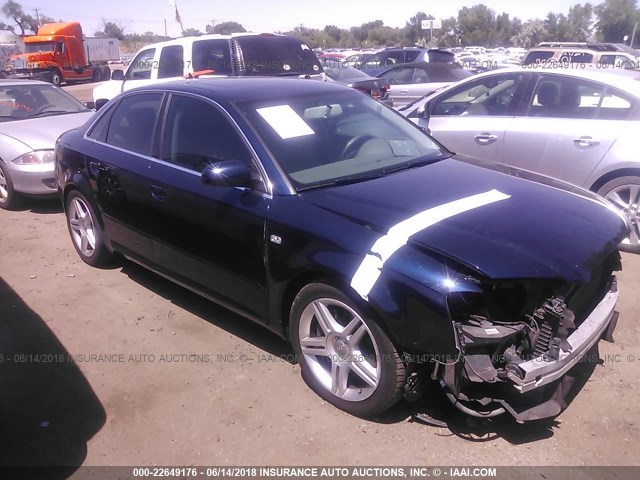 WAUAF78E88A038784 - 2008 AUDI A4 2.0T BLACK photo 1