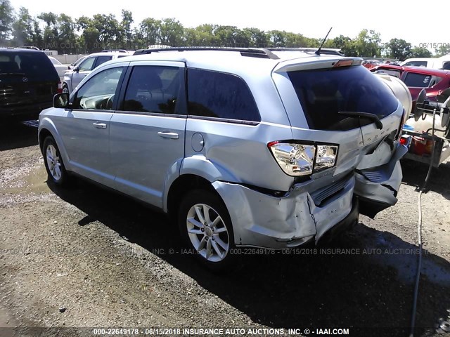 3C4PDCBG9DT712126 - 2013 DODGE JOURNEY SXT BLUE photo 3