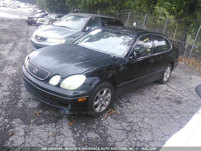 JT8BD69S220167773 - 2002 LEXUS GS 300 BLACK photo 2