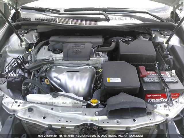 4T1BF1FK2FU105285 - 2015 TOYOTA CAMRY LE/XLE/SE/XSE SILVER photo 10