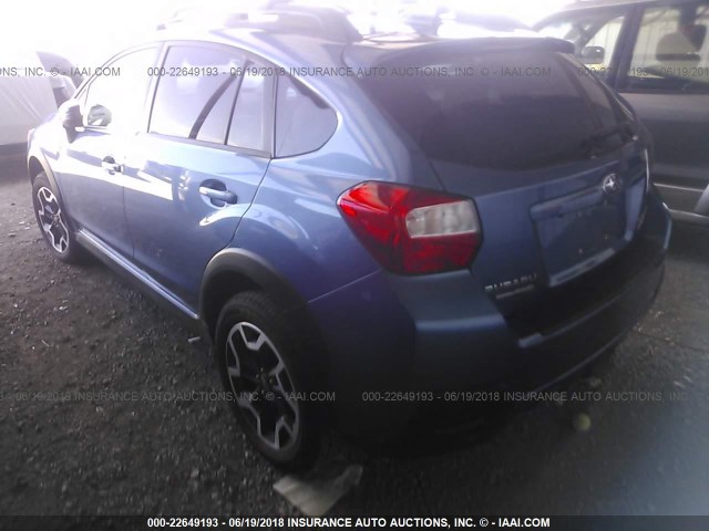 JF2GPANC4HH280815 - 2017 SUBARU CROSSTREK LIMITED BLUE photo 3