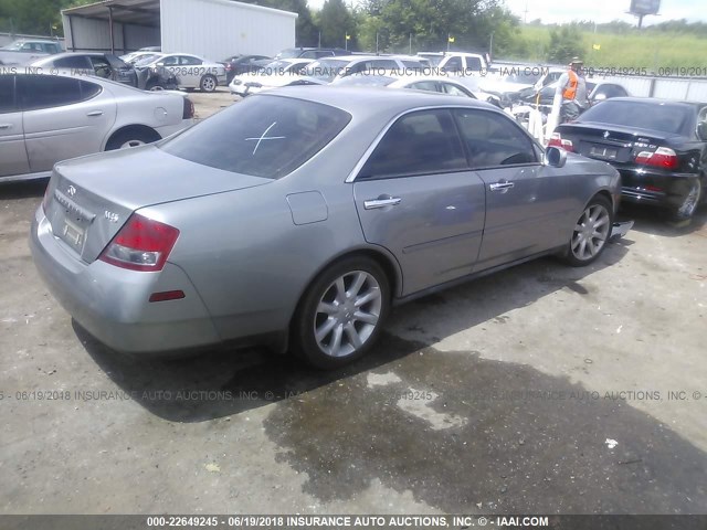 JNKAY41E44M401207 - 2004 INFINITI M45 SILVER photo 4