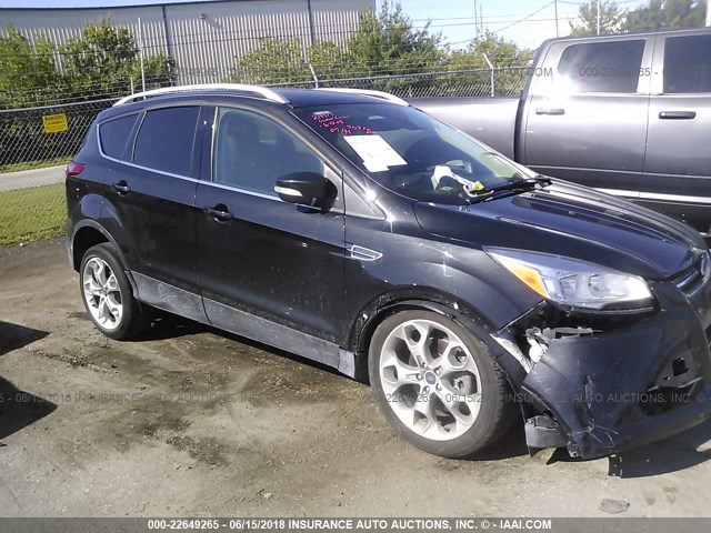 1FMCU0J92FUC90169 - 2015 FORD ESCAPE TITANIUM BLACK photo 1