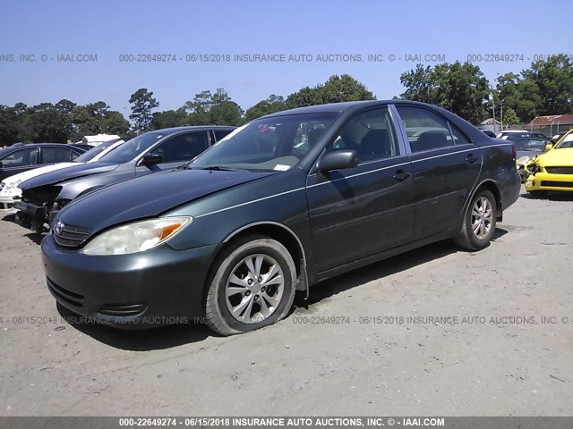 4T1BF32K84U074526 - 2004 TOYOTA CAMRY LE/XLE/SE მწვანე ფოტო 2