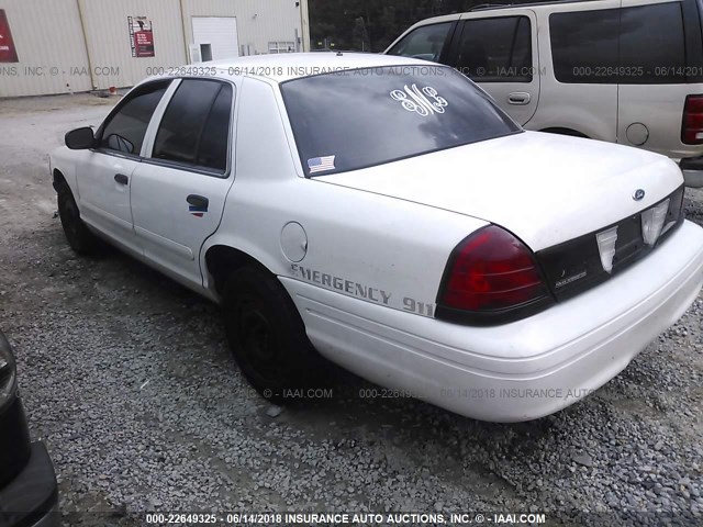 2FAFP71W85X139261 - 2005 FORD CROWN VICTORIA POLICE INTERCEPTOR WHITE photo 3