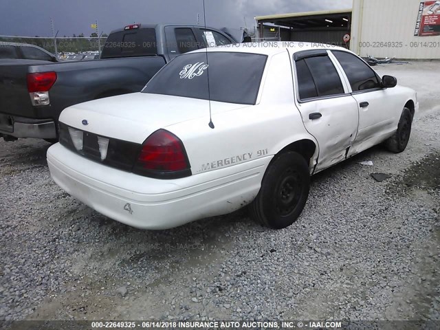 2FAFP71W85X139261 - 2005 FORD CROWN VICTORIA POLICE INTERCEPTOR WHITE photo 4