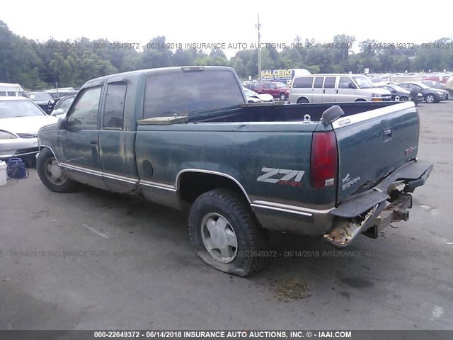 2GTEK19R4V1512993 - 1997 GMC SIERRA K1500 GREEN photo 3