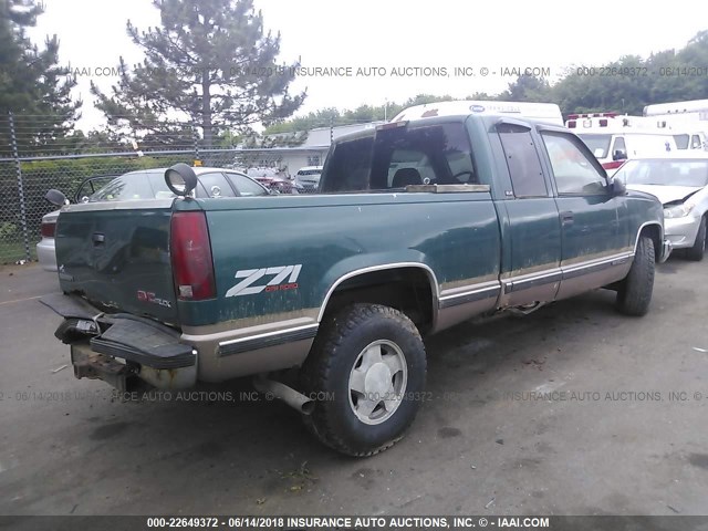 2GTEK19R4V1512993 - 1997 GMC SIERRA K1500 GREEN photo 4