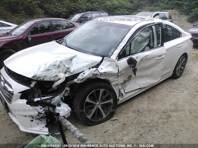 4S3BNAN62J3031215 - 2018 SUBARU LEGACY 2.5I LIMITED WHITE photo 2