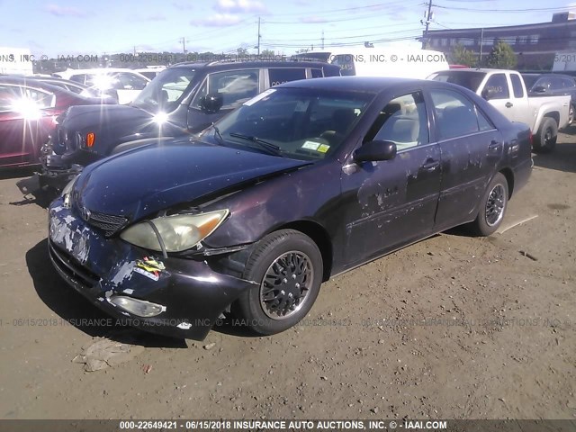 4T1BE32K02U584028 - 2002 TOYOTA CAMRY LE/XLE/SE მუქწითელი ფოტო 2