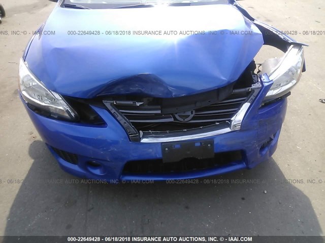 3N1AB7AP0FY378078 - 2015 NISSAN SENTRA S/SV/SR/SL BLUE photo 6