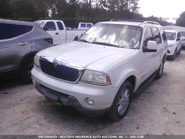5LMEU68H34ZJ22871 - 2004 LINCOLN AVIATOR WHITE photo 2