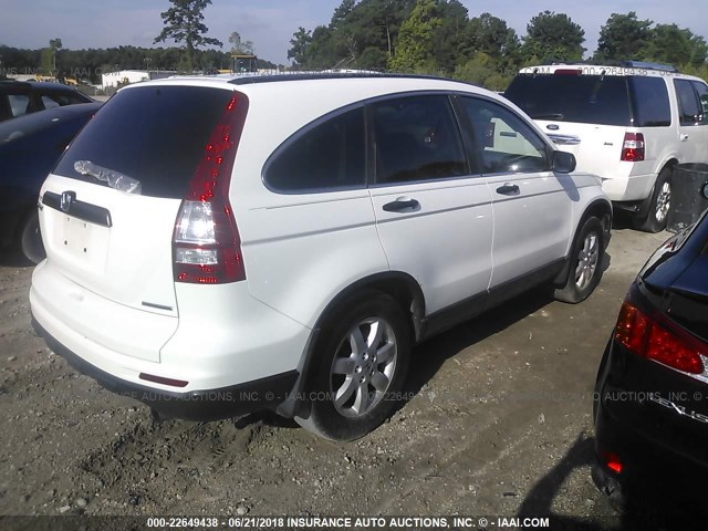 5J6RE3H4XBL013707 - 2011 HONDA CR-V SE WHITE photo 4