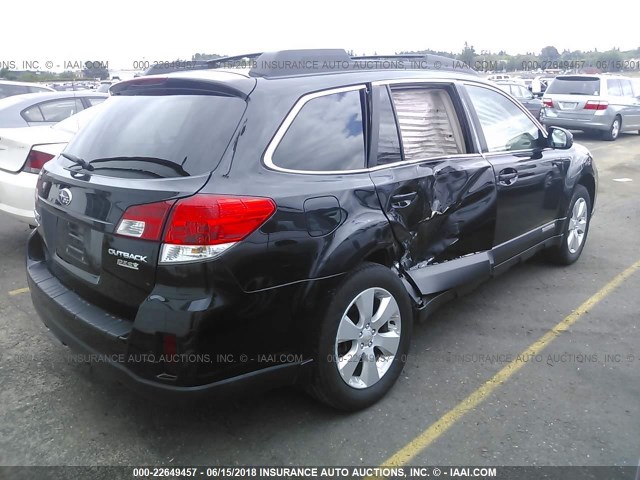 4S4BRBLC7A3313171 - 2010 SUBARU OUTBACK 2.5I LIMITED BLACK photo 4