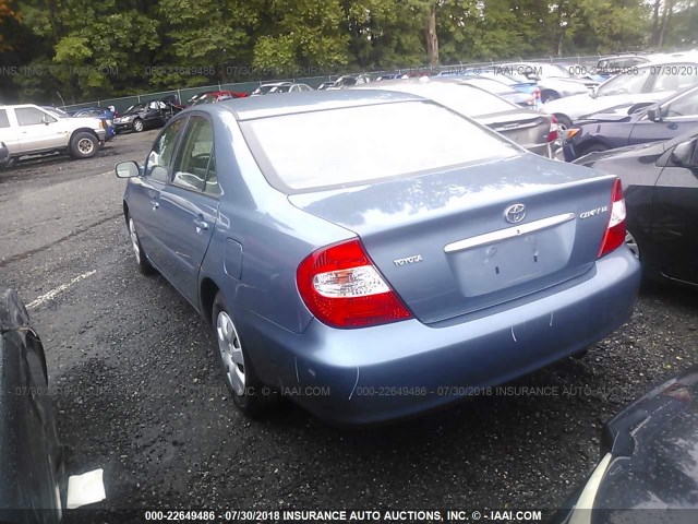4T1BE32K64U917917 - 2004 TOYOTA CAMRY LE/XLE/SE 蓝色 照片 3