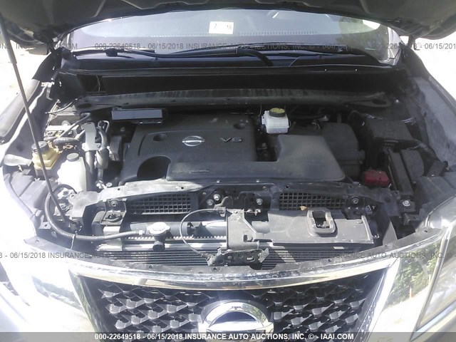 5N1AR2MN7GC641811 - 2016 NISSAN PATHFINDER S/SV/SL/PLATINUM 灰色 照片 10