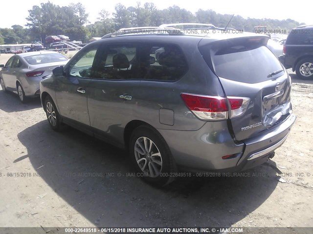 5N1AR2MN7GC641811 - 2016 NISSAN PATHFINDER S/SV/SL/PLATINUM GRAY photo 3