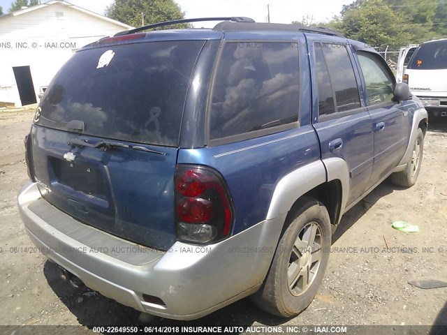 1GNDT13S662110700 - 2006 CHEVROLET TRAILBLAZER LS/LT BLUE photo 4