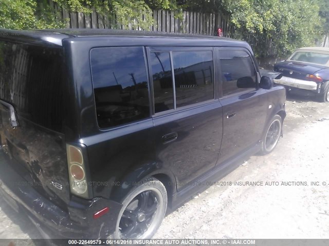 JTLKT324164031121 - 2006 TOYOTA SCION XB შავი ფოტო 4