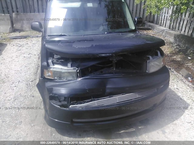 JTLKT324164031121 - 2006 TOYOTA SCION XB შავი ფოტო 6
