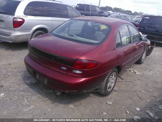 1FALP13P1VW231538 - 1997 FORD ESCORT LX/SPORT RED photo 4