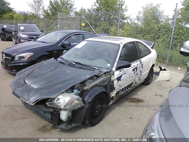 1HGEJ8245WL100234 - 1998 HONDA CIVIC EX WHITE photo 2