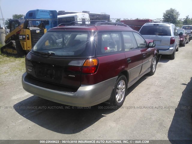 4S3BH675627605544 - 2002 SUBARU LEGACY OUTBACK AWP 栗色 照片 4