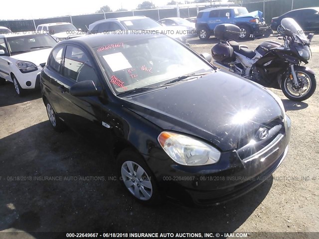 KMHCM36C68U092932 - 2008 HYUNDAI ACCENT GS BLACK photo 1