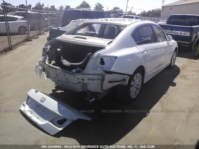 1HGCR2F83EA233126 - 2014 HONDA ACCORD EXL WHITE photo 4