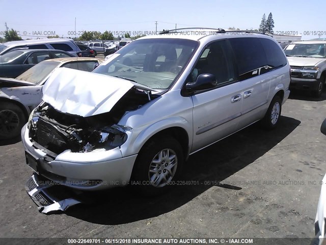 2B8GP44341R254111 - 2001 DODGE GRAND CARAVAN SPORT SILVER photo 2