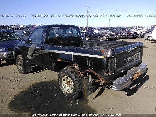 JT4VN01D6K2000231 - 1989 TOYOTA PICKUP 1/2 TON SHORT WHEELBASE DLX BLACK photo 3