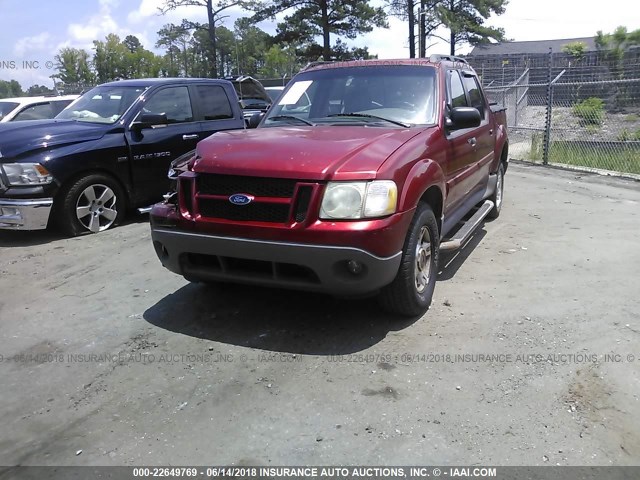 1FMZU67E02UD27943 - 2002 FORD EXPLORER SPORT TR  RED photo 2