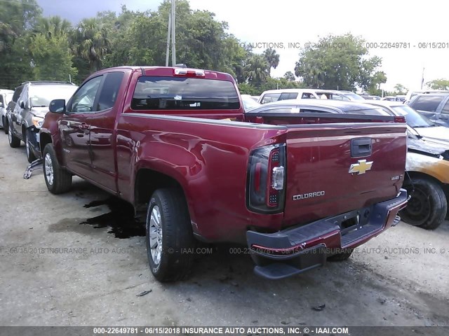 1GCHSCE33G1281426 - 2016 CHEVROLET COLORADO LT RED photo 3