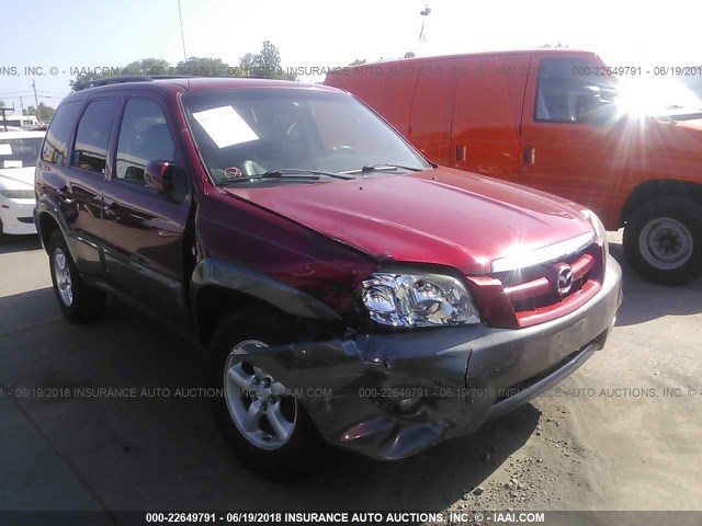 4F2YZ02ZX6KM32015 - 2006 MAZDA TRIBUTE I RED photo 1