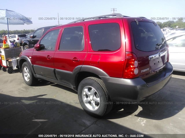 4F2YZ02ZX6KM32015 - 2006 MAZDA TRIBUTE I RED photo 3