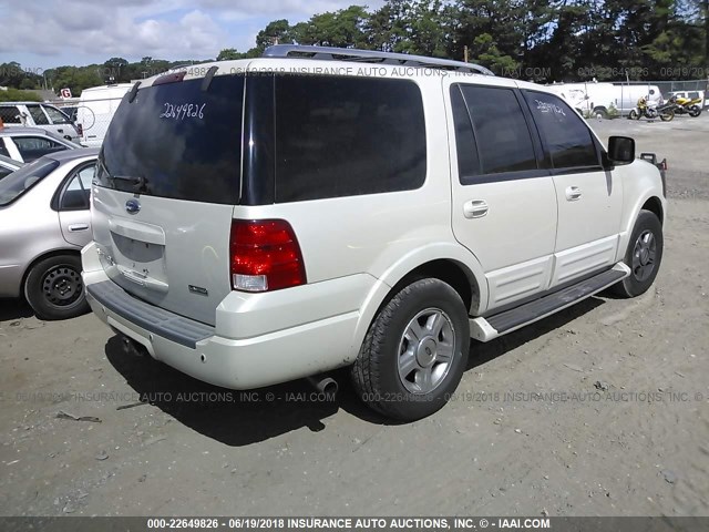 1FMFU20565LA91279 - 2005 FORD EXPEDITION LIMITED WHITE photo 4