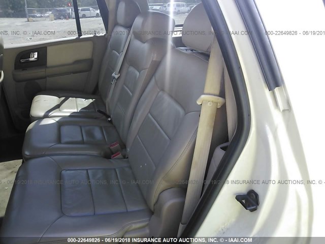 1FMFU20565LA91279 - 2005 FORD EXPEDITION LIMITED WHITE photo 8