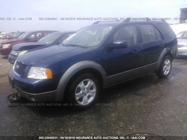 1FMDK02167GA34801 - 2007 FORD FREESTYLE SEL BLUE photo 2