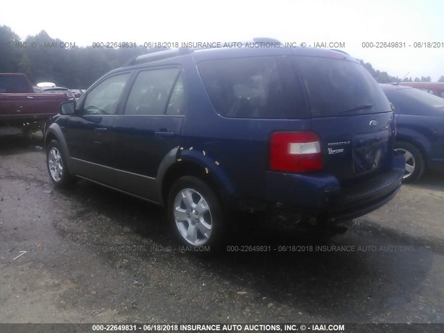 1FMDK02167GA34801 - 2007 FORD FREESTYLE SEL BLUE photo 3