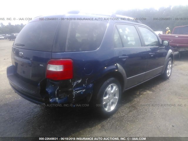 1FMDK02167GA34801 - 2007 FORD FREESTYLE SEL BLUE photo 4