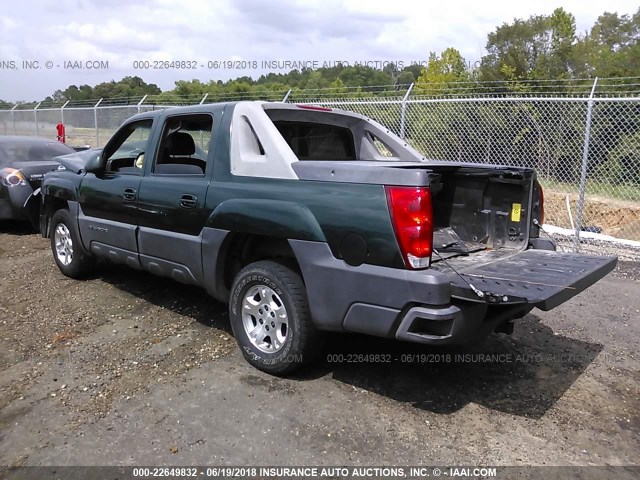 3GNEC13T33G104482 - 2003 CHEVROLET AVALANCHE C1500 GREEN photo 3