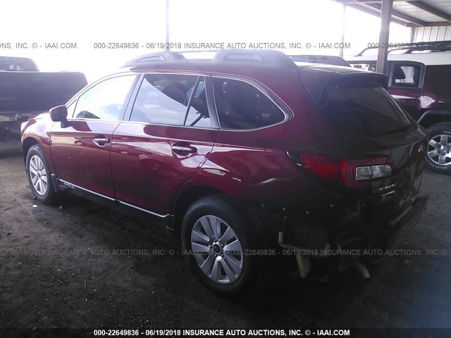 4S4BSBDC9F3250388 - 2015 SUBARU OUTBACK 2.5I PREMIUM RED photo 3